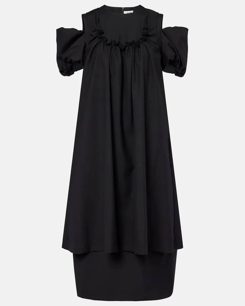 Noir Kei Ninomiya Abito lungo in lana con cut-out Nero