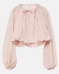 Alaïa Alaïa Giacca cropped a pieghe Rosa