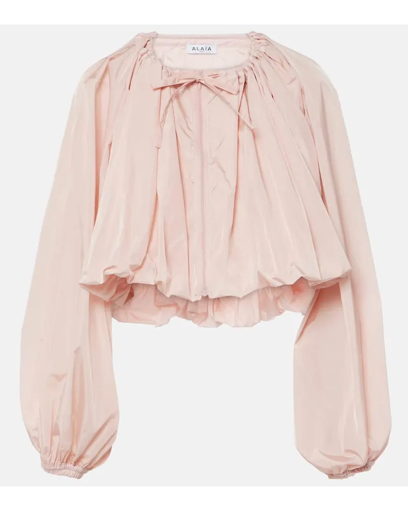 Alaïa AlaÃ¯a Giacca cropped a pieghe Rosa