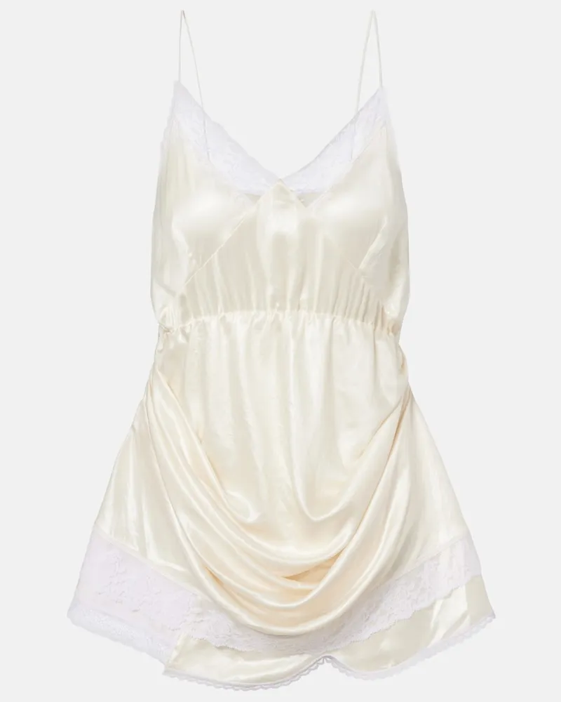 Magda Butrym Abito corto con pizzo Bianco