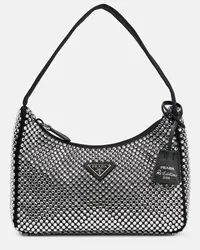 Prada Borsa in raso con cristalli Metallizzato