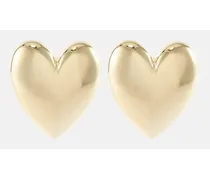 Orecchini Puffy Heart Small bagnati in oro 10kt