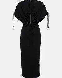 Christopher Kane Abito midi in cotone con cut-out Nero