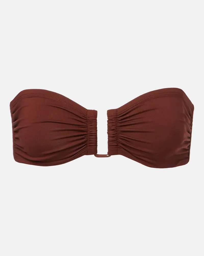 Eres Top bikini a fascia Show Marrone
