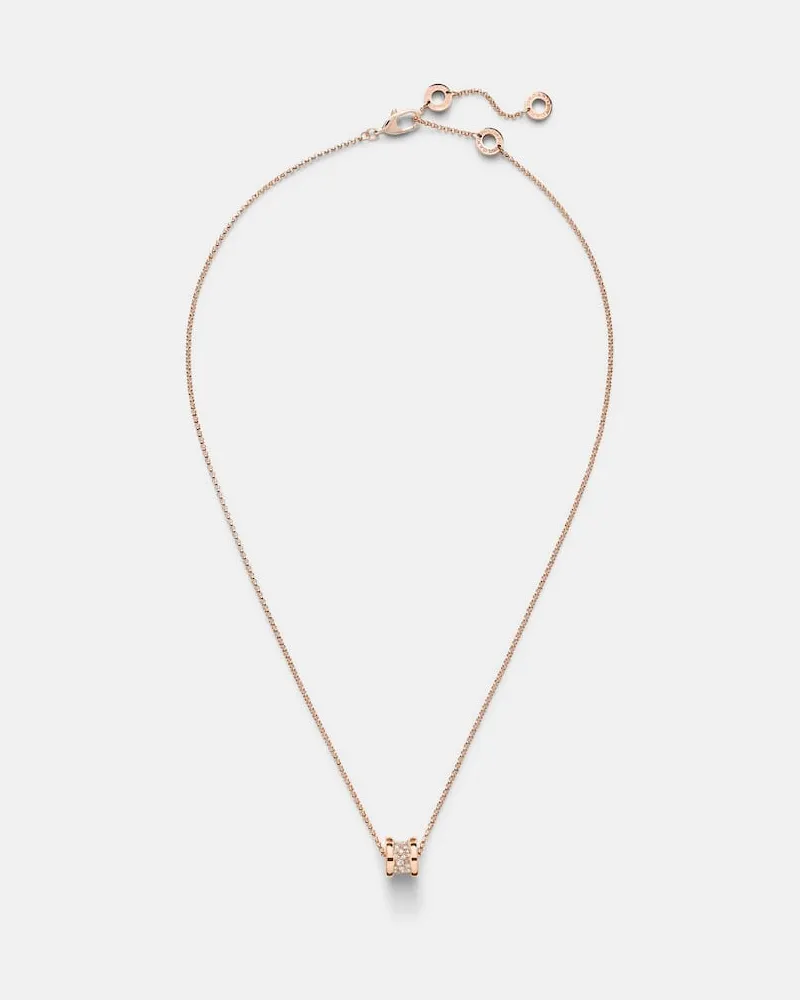 Bulgari Collana B.zero1 in oro rosa 18kt con diamanti Rosa