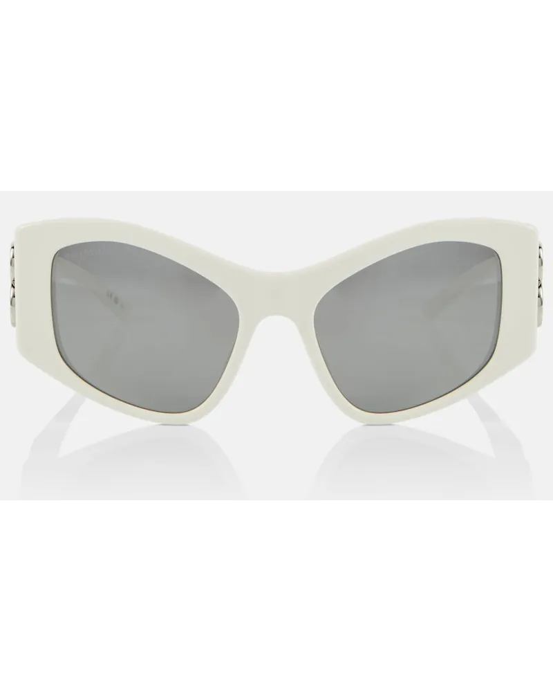 Balenciaga Occhiali da sole rettangolari Dynasty Bianco