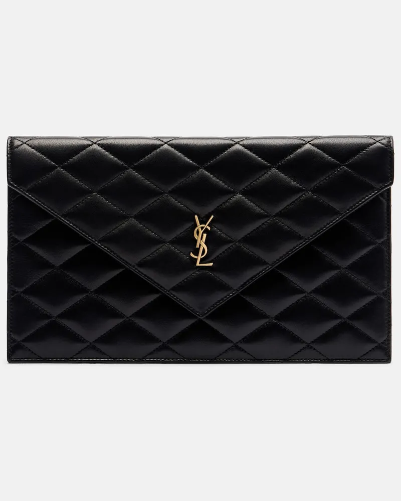 Saint Laurent Bustina in pelle matelassÃ Nero