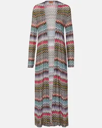 Missoni Cardigan in lamé a zig-zag Multicolore