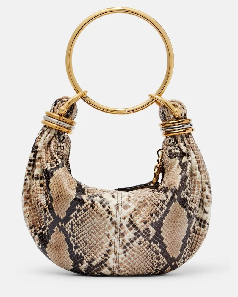 Chloé Chloé Borsa a mano Bracelet Small in pelle Beige