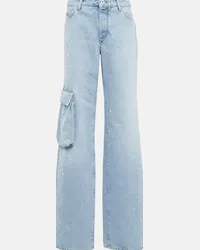 OFF-WHITE Jeans larghi Toybox a vita alta Blu