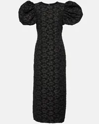 ROTATE Birger Christensen Abito midi in jacquard Nero