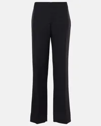 The Row Pantaloni regular Vesco in lana Nero