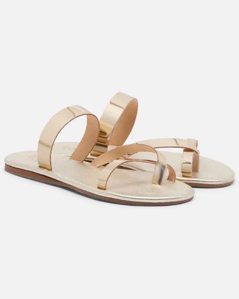 Ancient Greek Sandals Sandali Daphnae in pelle metallizzata Oro