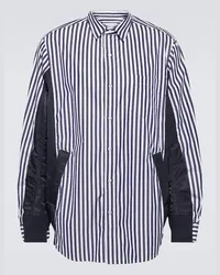 Sacai Camicia in popeline di misto cotone a righe Multicolore