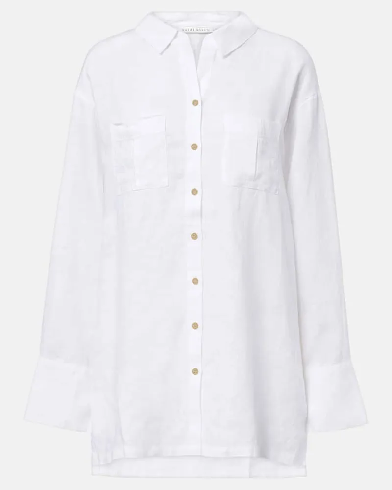 Heidi Klein Camicia White Bay in lino Bianco