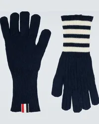 Thom Browne Guanti in cashmere Blu