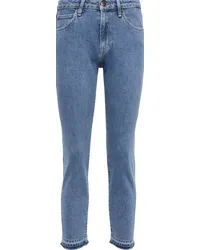 3x1 Jeans slim cropped a vita media Blu