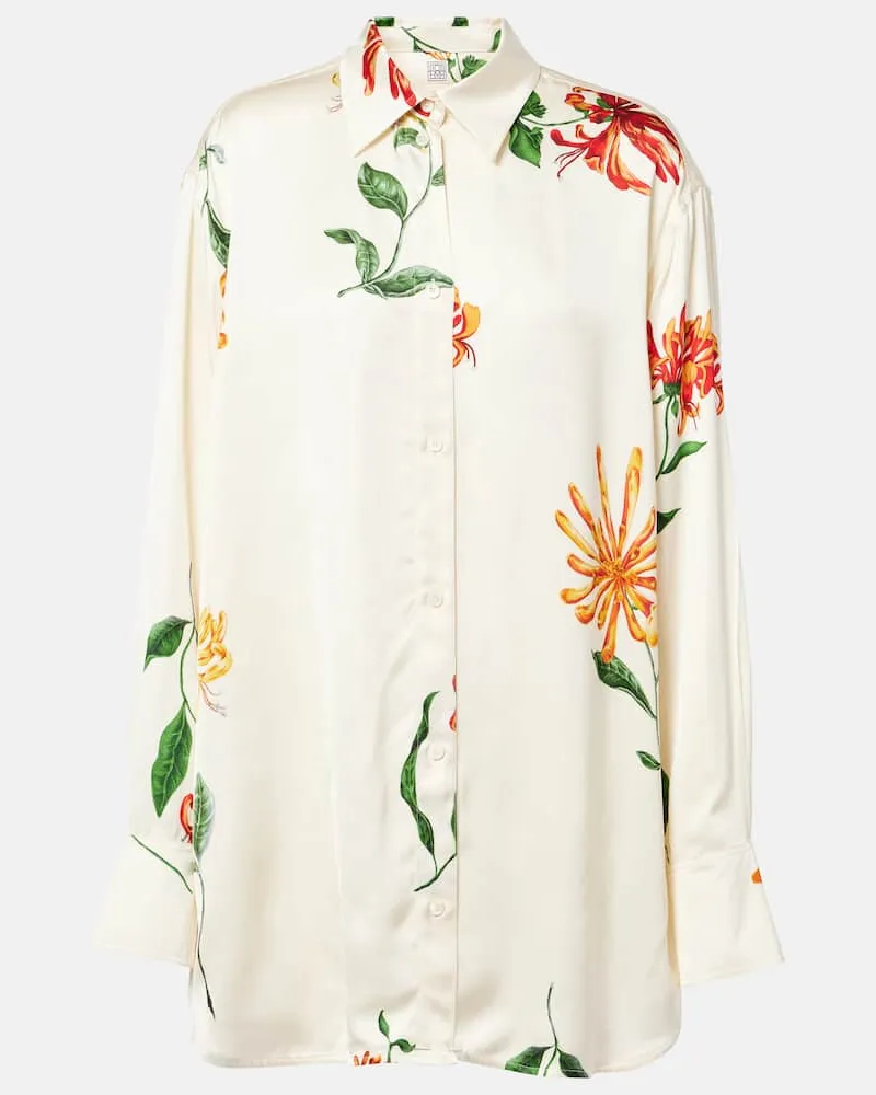 Totême Camicia in raso con stampa floreale Multicolore