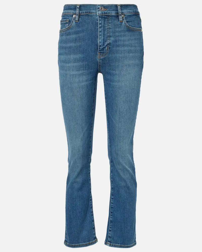 Frame Denim Jeans regular Le High Straight cropped Blu