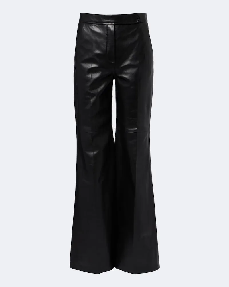 Dorothee Schumacher Pantaloni flared in pelle Nero