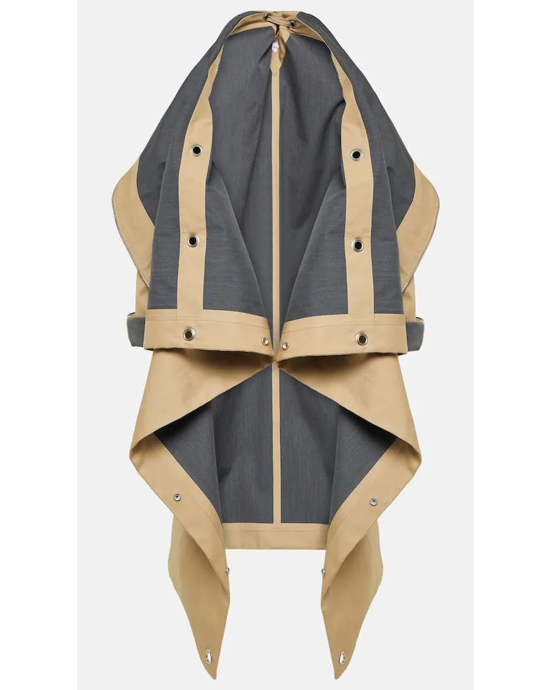 Bottega Veneta Mantella in cotone e lana Neutro