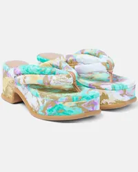 Dries van Noten Sandali infradito con platform Multicolore