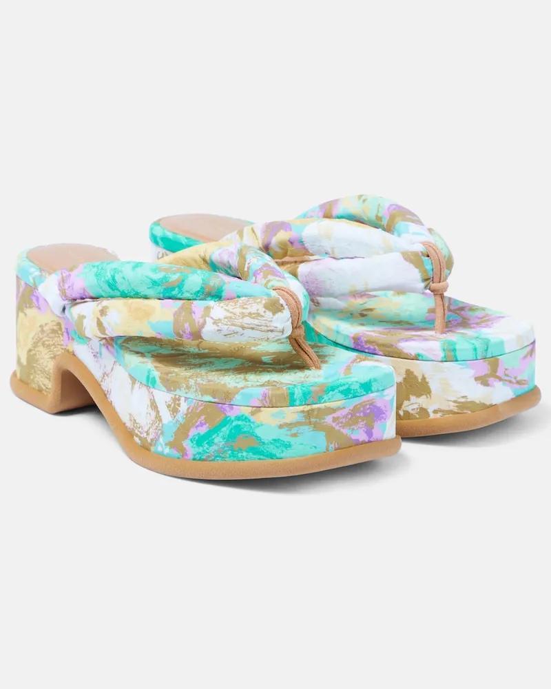 Dries van Noten Sandali infradito con platform Multicolore