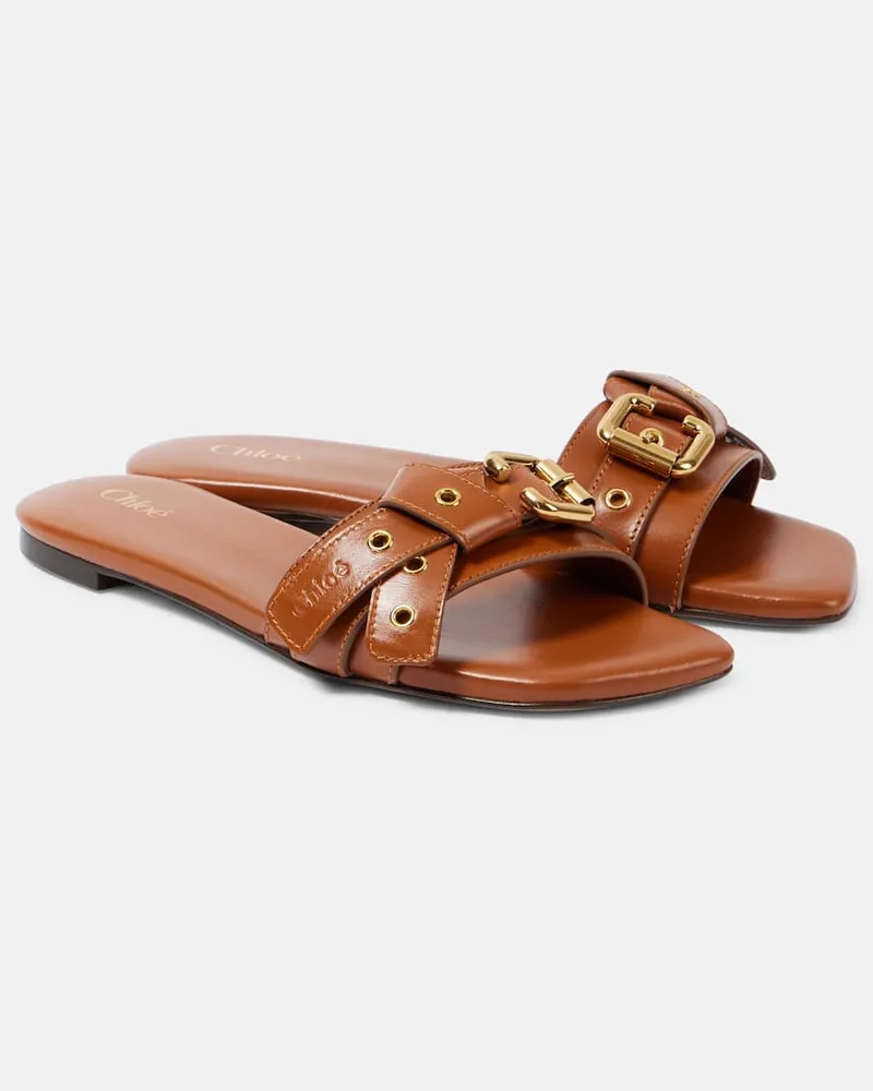 Chloé ChloÃ© Sandali Mae in pelle Marrone