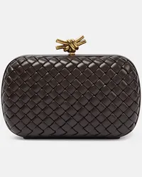 Bottega Veneta Borsa a spalla Knot Mini in pelle Marrone