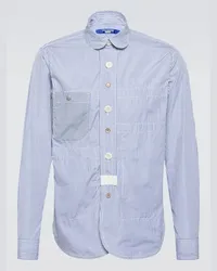 Junya Watanabe Camicia Oxford in cotone a righe Bianco