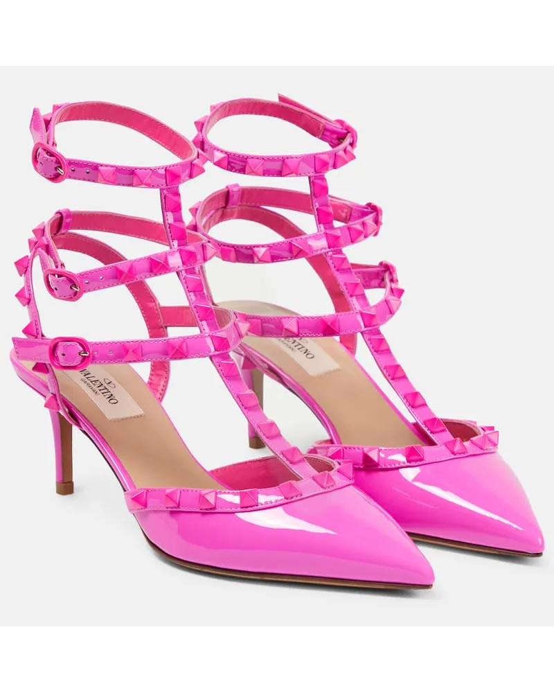 Valentino Garavani Pumps Rockstud in vernice Rosa