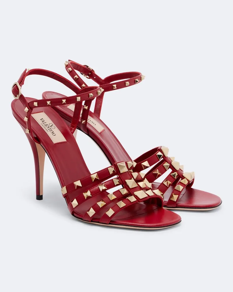 Valentino Garavani Sandali Rockstud in pelle Rosso