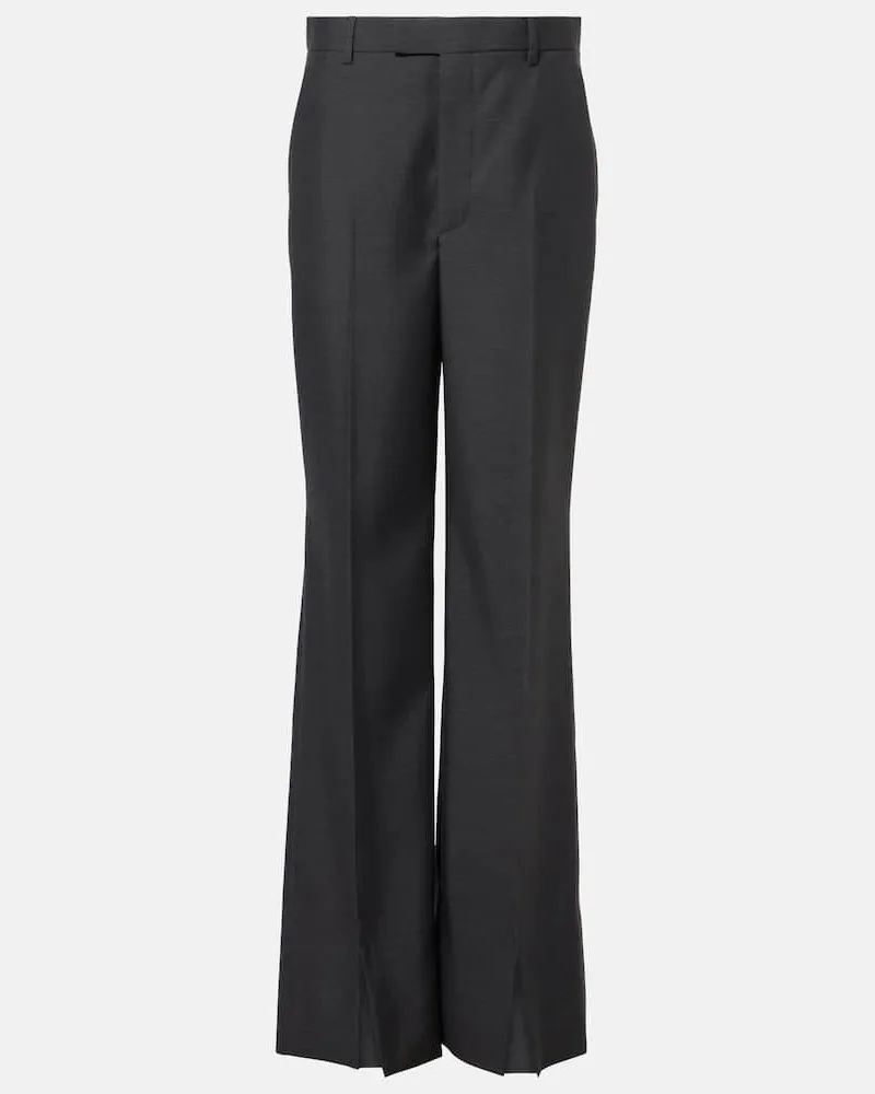 Gucci Pantaloni regular in lana Grigio