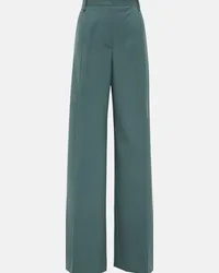 Dries van Noten Pantaloni a gamba larga e vita alta Blu