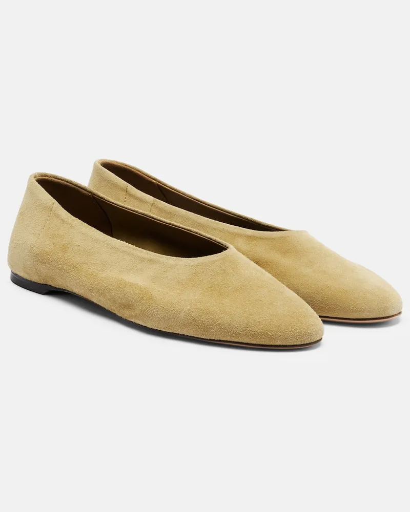 Totême Ballerine in suede Beige