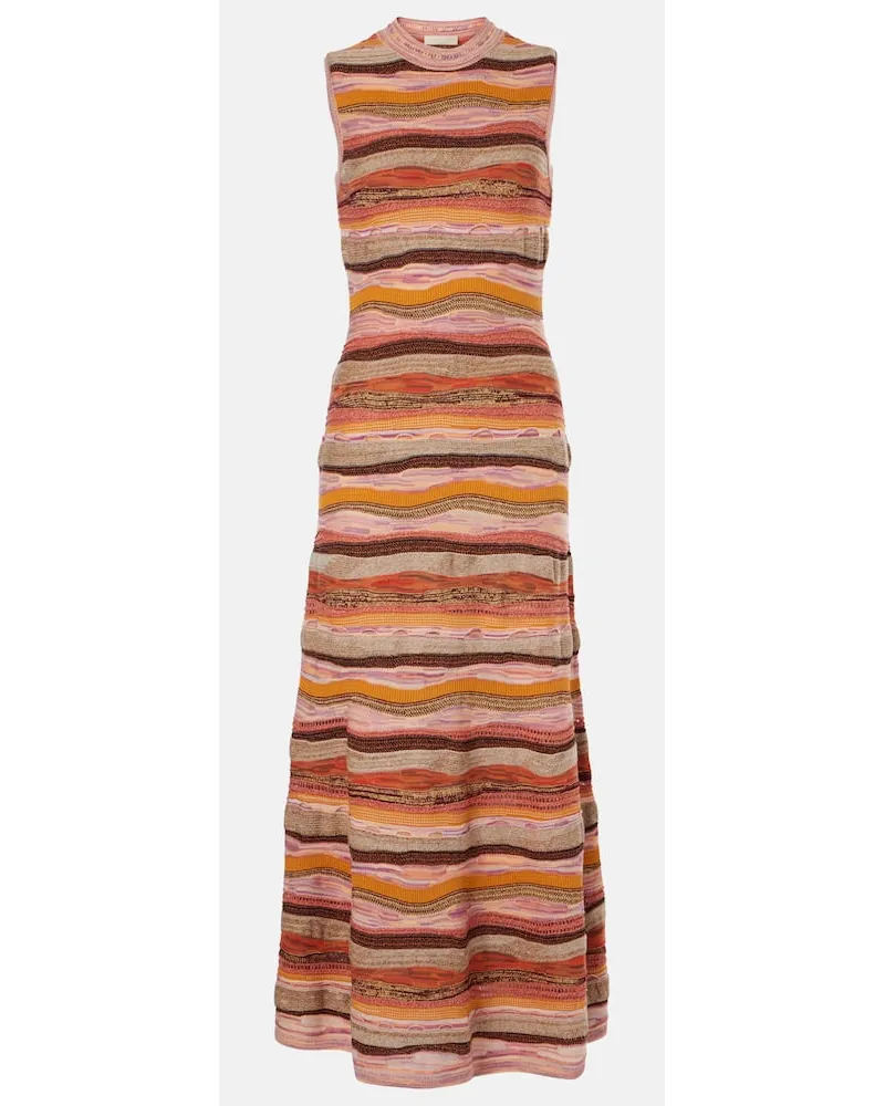 Ulla Johnson Abito corto Fauna in misto cotone a righe Multicolore