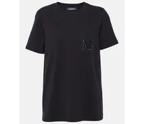 Max Mara T-shirt Madera in jersey di cotone Nero