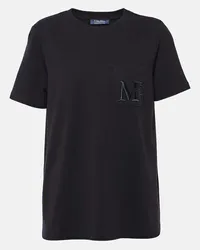 Max Mara T-shirt Madera in jersey di cotone Nero