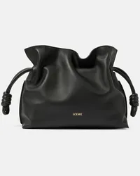 Loewe Clutch Flamenco in pelle Nero