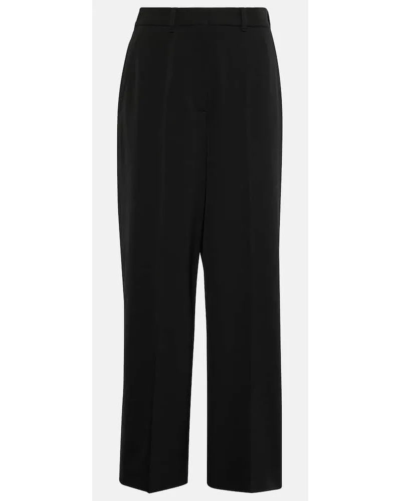 Stella McCartney Pantaloni regular in misto lana Nero