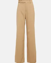 Chloé Chloé Pantaloni regular in misto lana Beige