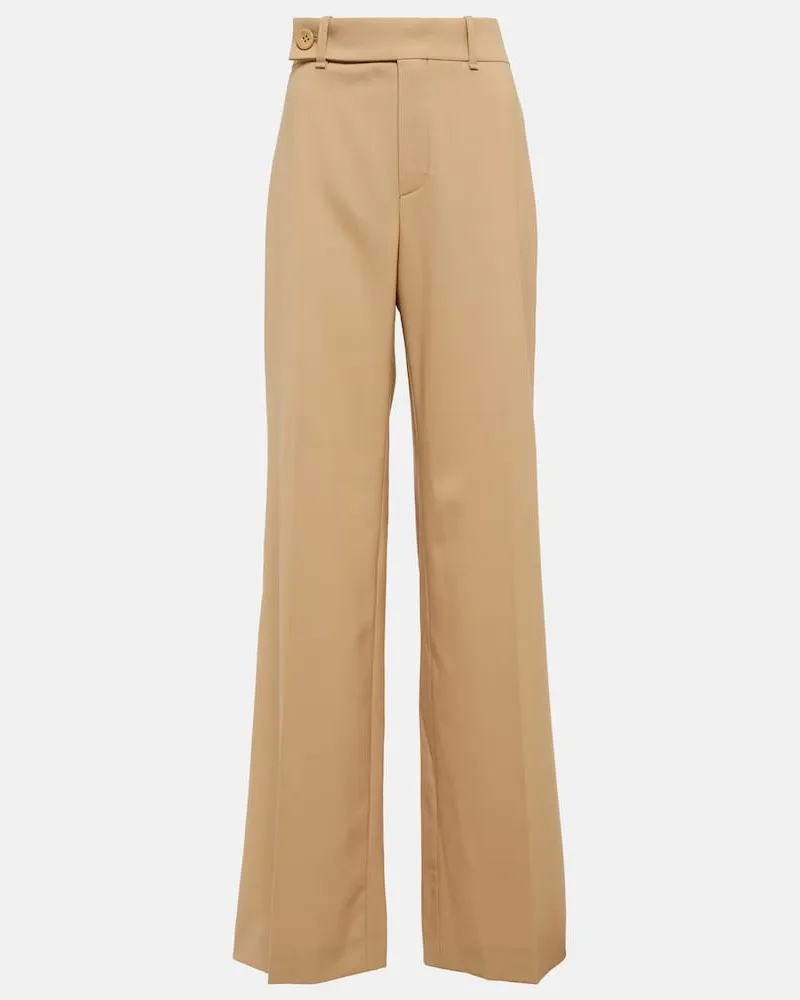 Chloé ChloÃ© Pantaloni regular in misto lana Beige