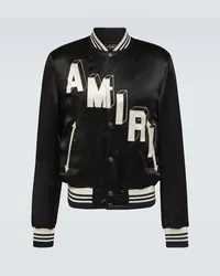 Amiri Giacca varsity in raso Nero