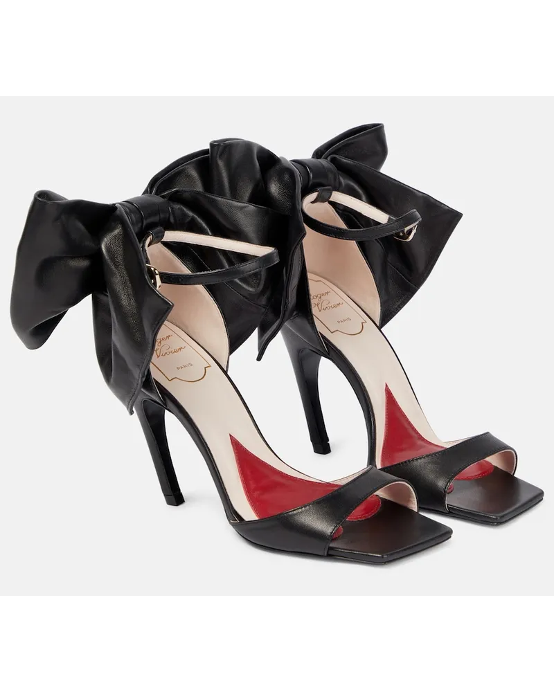 Roger Vivier Sandali Viv' Choc 100 in pelle Nero