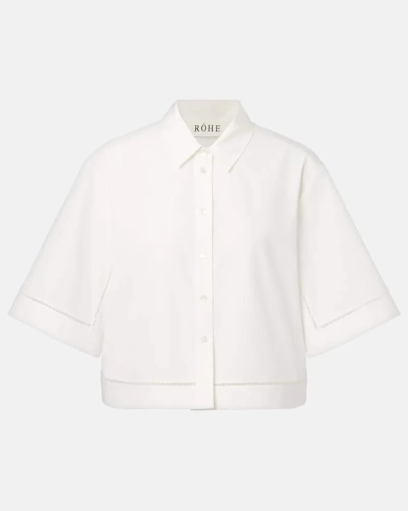 Róhe RÃ³he Camicia in popeline di cotone con ricamo Bianco