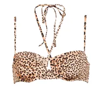Top bikini Aleena con stampa leopardata