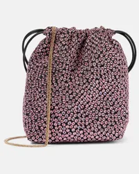 Dries van Noten Borsa a tracolla Small con cristalli Rosa