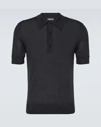 Tom Ford Polo in cashmere e seta Nero