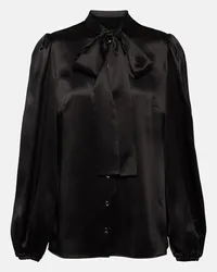 Dolce & Gabbana Blusa in raso di seta Nero