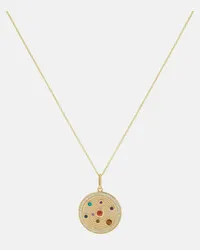 Sydney Evan Collana The Universe Coin in oro 14kt con pietre preziose Oro